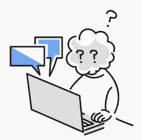 パソコンに向かう人のアイコン